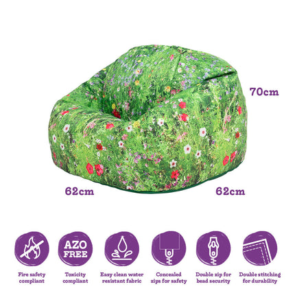 Nature Summer Meadow Print Bean Bag - SENsory Toys4U