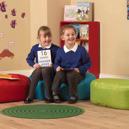 Red Two-Seater Bean Bag Oval Seat