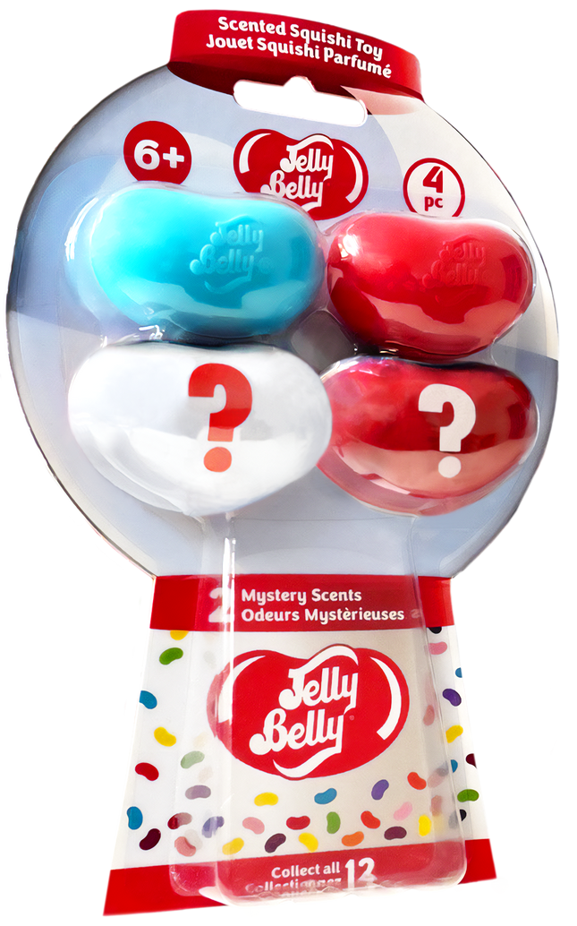Jelly Belly Little Bean 4 Pack Squishi Toy Scented - SENsory Toys4U