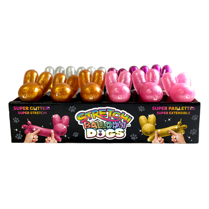 Stretchi Balloon Dog Glitter PDQ - SENsory Toys4U