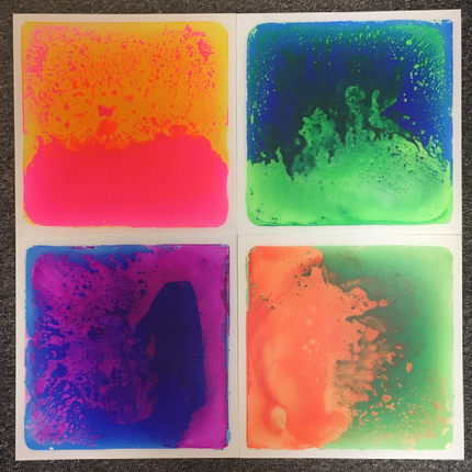 4 x UV Sensory Liquid Floor Tiles - SENsory Toys4U