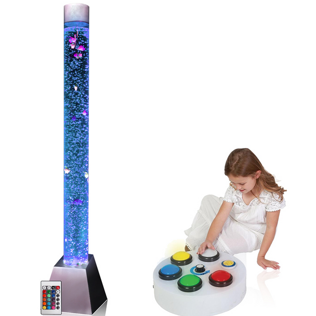 6‚Ä≤ Bubble Tube with Large Button Controller - SENsory Toys4U