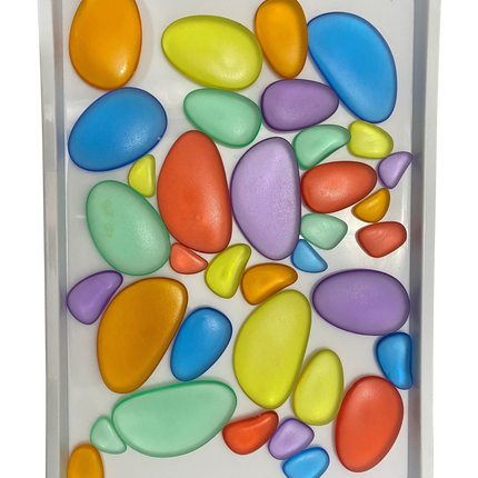 Coloured Acrylic Pebbles (30 pcs)
