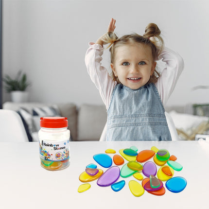 Coloured Acrylic Pebbles (30 pcs)