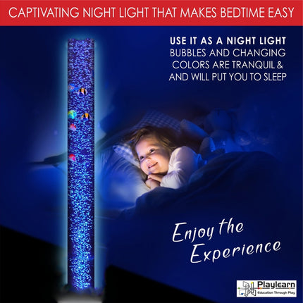 Bubble Tube Colour Changing LED Light Incl. Wall Bracket ‚Äì 183cm - SENsory Toys4U