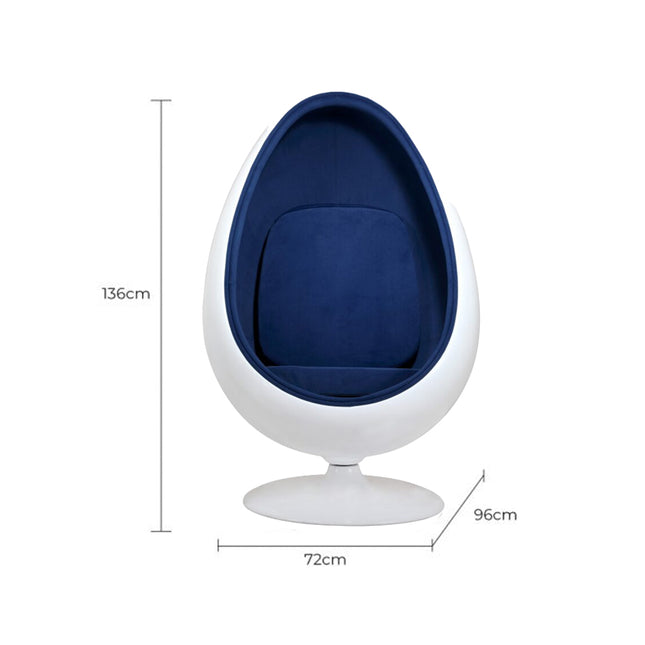 Pod Ball Chair Sensory Retro Egg Shape 136cm – Blue