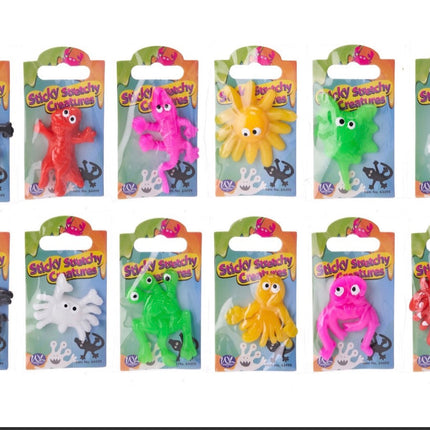 SMALL STICKY STRETCHY CREATURES 12 ASST