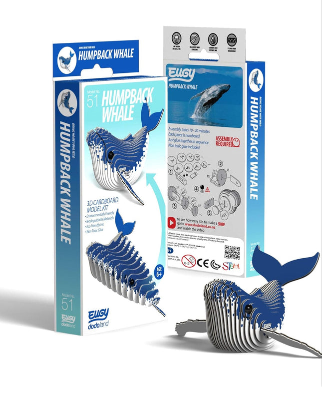 EUGY 3D Humpback Whale Model, Craft Kit - SENsory Toys4U