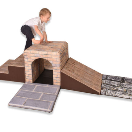 Soft Tunnel Climber Soft Play Set With Mats - SENsory Toys4U