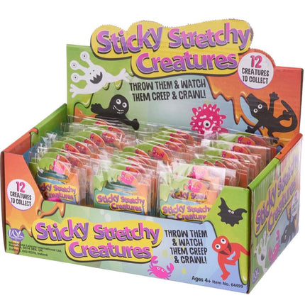 SMALL STICKY STRETCHY CREATURES 12 ASST