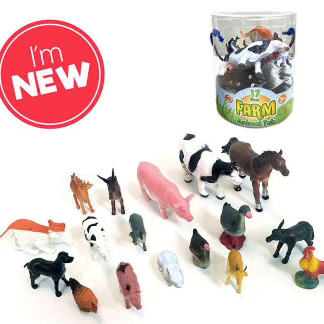 17PC FARM ANIMAL TUB - SENsory Toys4U
