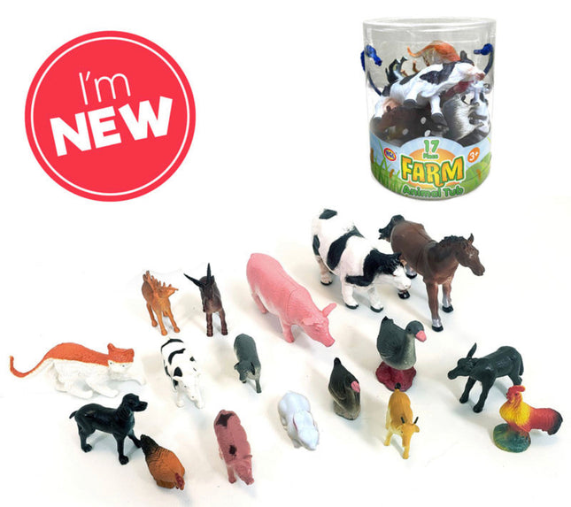 17PC FARM ANIMAL TUB - SENsory Toys4U