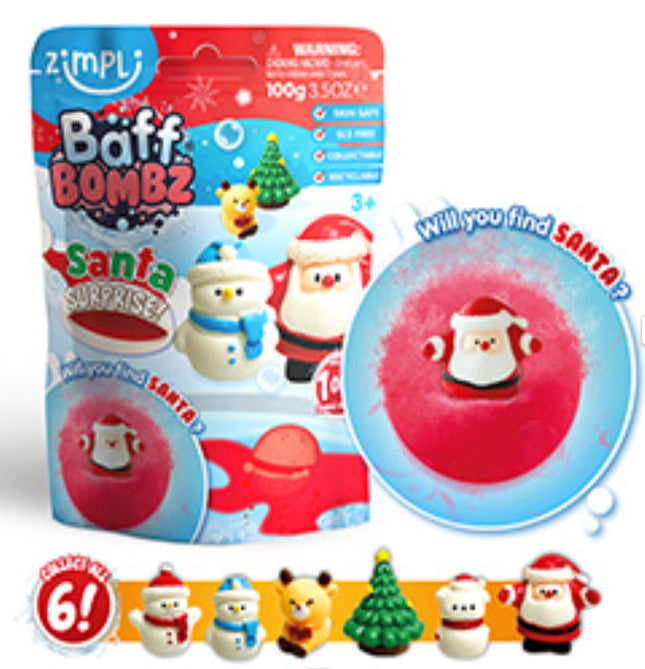BAFF BOMBZ SANTA SURPRISE 100G - SENsory Toys4U