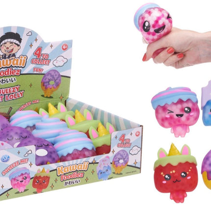 6CM FRUIT LOLLY SQUEEZY 4 ASST (DB) KAWAII FOODIEZ