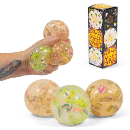 SCRUNCHEMS FAST FOOD DIDDY SQUISH BALLS - 3PK - SENsory Toys4U