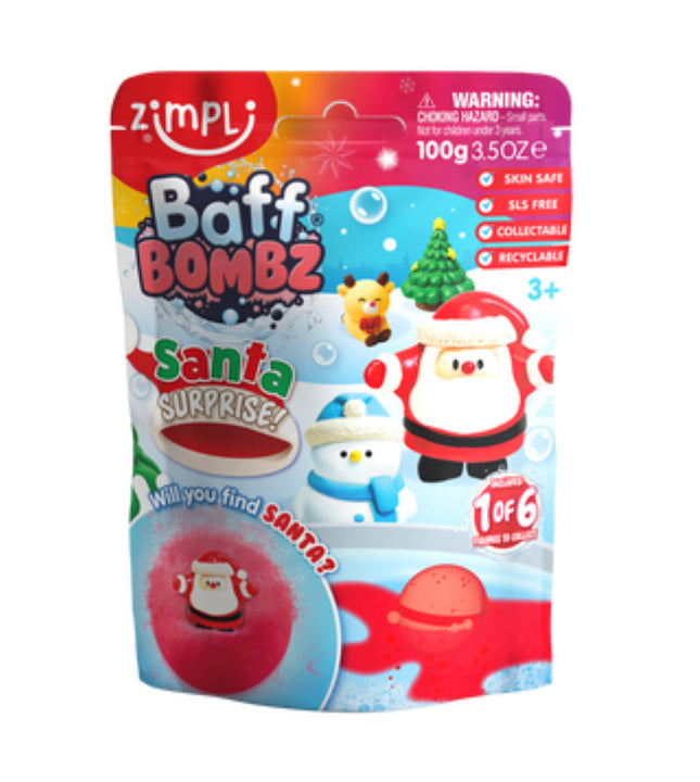 BAFF BOMBZ SANTA SURPRISE 100G - SENsory Toys4U