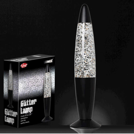 GLITTER LAMP - SILVER / BLACK - SENsory Toys4U