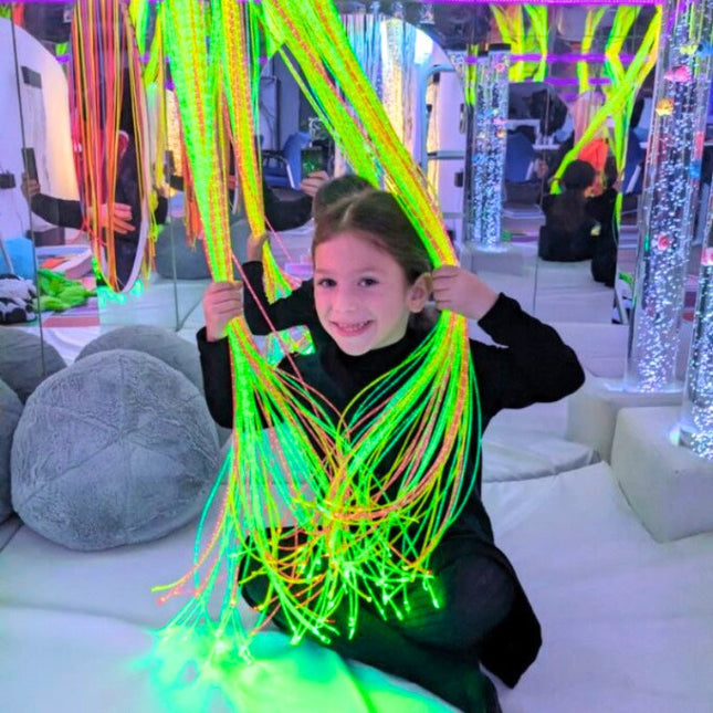 Fibre Optic Wand with UV Coloured Tails - SENsory Toys4U