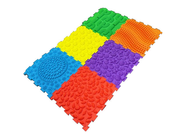Massage Puzzle Floor Tiles ‚Äì Bright Colours - SENsory Toys4U