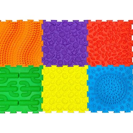Massage Puzzle Floor Tiles ‚Äì Bright Colours - SENsory Toys4U