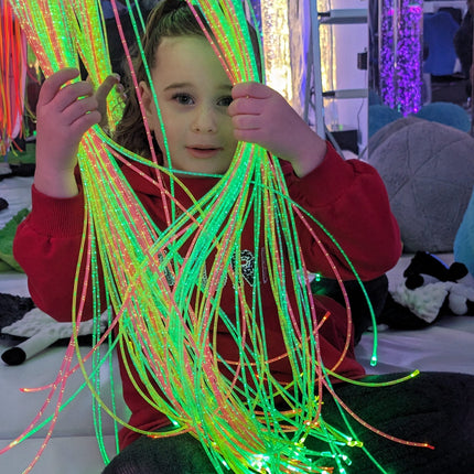 Coloured Fibre Optic Tails 1.5m x 150 tails - SENsory Toys4U