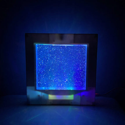 Sensory Light LED Glitter Filled Square Light Lamp - SENsory Toys4U