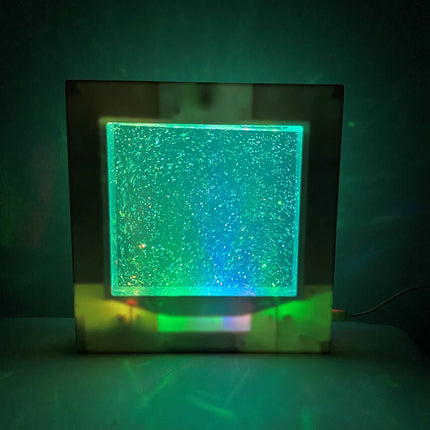 Sensory Light LED Glitter Filled Square Light Lamp - SENsory Toys4U