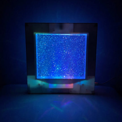 Sensory Light LED Glitter Filled Square Light Lamp - SENsory Toys4U