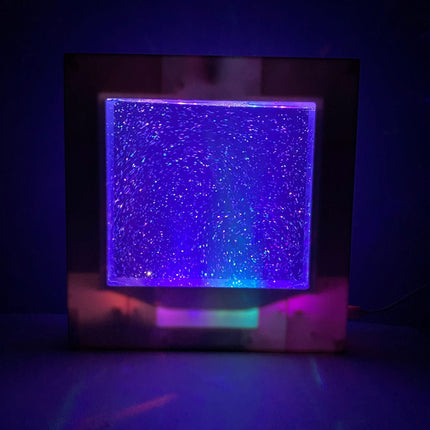 Sensory Light LED Glitter Filled Square Light Lamp - SENsory Toys4U
