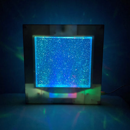 Sensory Light LED Glitter Filled Square Light Lamp - SENsory Toys4U