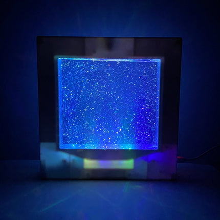 Sensory Light LED Glitter Filled Square Light Lamp - SENsory Toys4U