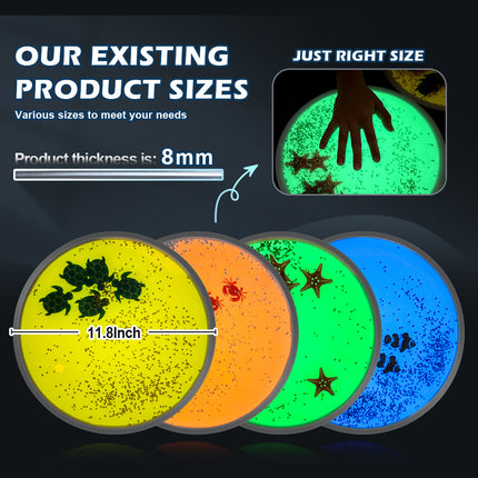 UV Round Aquarium Liquid Tiles, 4 Pack - SENsory Toys4U