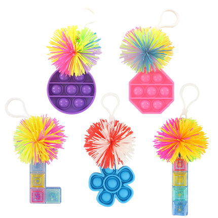 Pom Pom Fidget Toy Keyrings