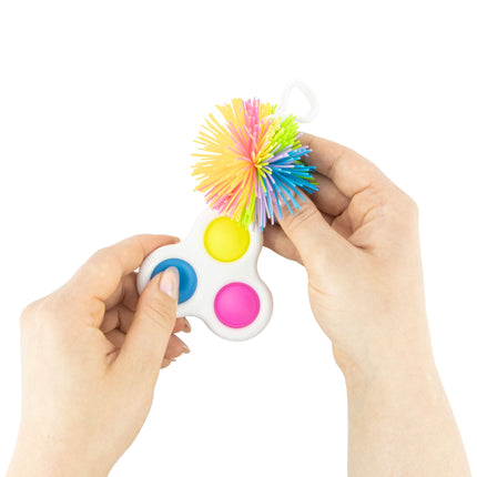 Pom Pom Fidget Toy Keyrings - SENsory Toys4U