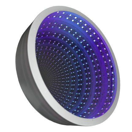 Sensory Infinity Mirror Light Autism Tunnel Wall White Relaxing Desk Lamp 42 LED