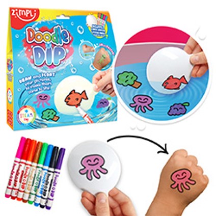 Zimpli Kids Doodle N' Dip Children's Fun Bath Arts and Crafts STEAM Activity - SENsory Toys4U