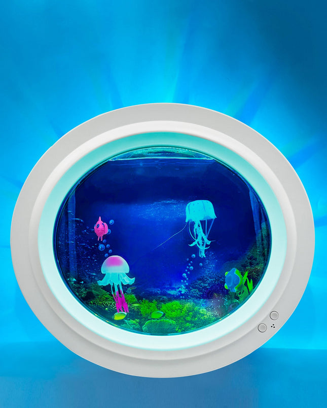Round White Jelly Fish Tank - SENsory Toys4U