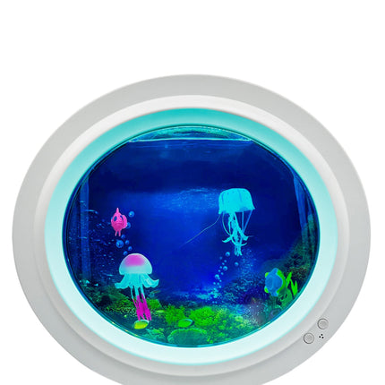 Round White Jelly Fish Tank - SENsory Toys4U