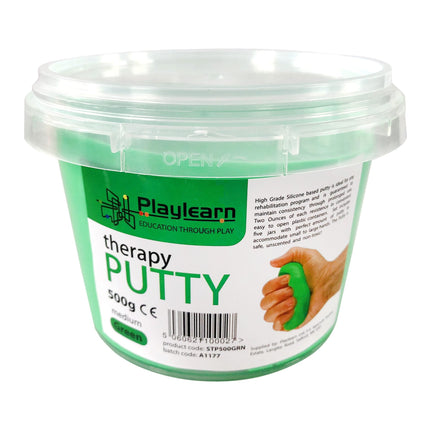 500g Therapy Putty : Green / Medium - SENsory Toys4U
