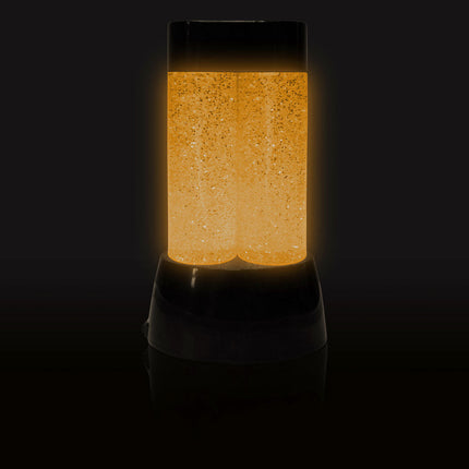 Sensory Light Twin Tornado Glitter Lamp Colour Changing LED Mood Light 27CM