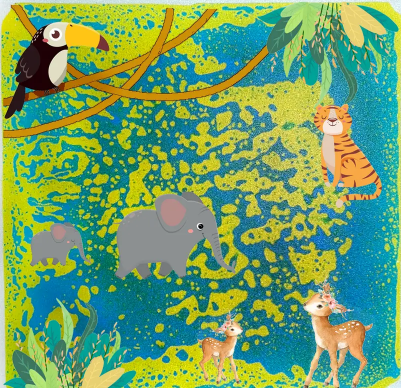 Animal Themed Liquid Floor Tiles - Pack of 4 - SENsory Toys4U