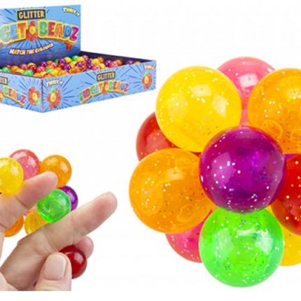 GLITTER FIDGET BEADZ BALL 5CM - SENsory Toys4U