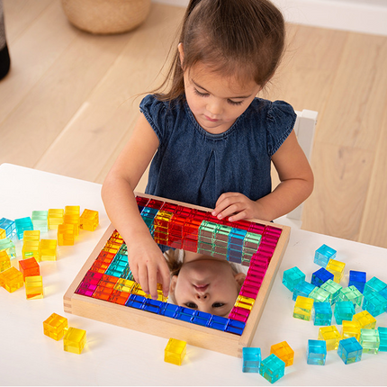 Gem Cube Mirror Tray - Pk101 - SENsory Toys4U