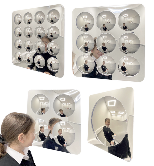 ASSORTED CONVEX MIRRORS -4 PCS - SENsory Toys4U