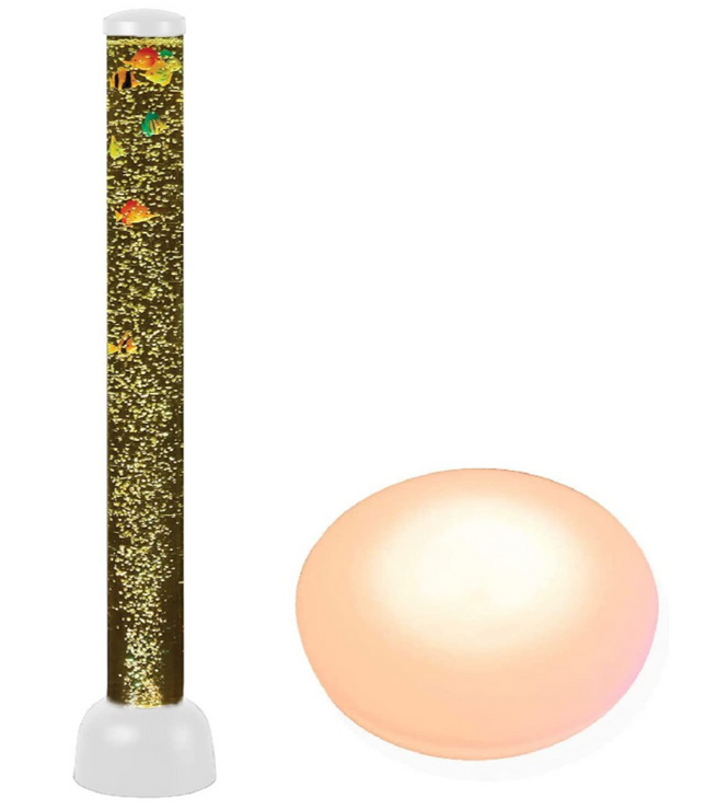 Bubble Tube 105cm Tall & Round Interactive LED Light Up Floor Tile - SENsory Toys4U