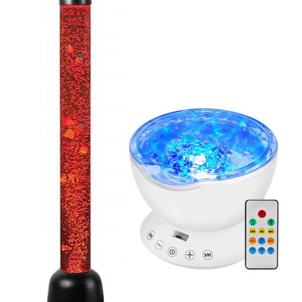 Bubble Tube 105cm & Ocean Wave Projector - SENsory Toys4U