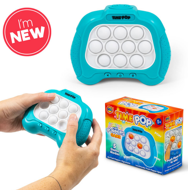 LIGHT UP PUSH POPPER GAME BLUE - SENsory Toys4U