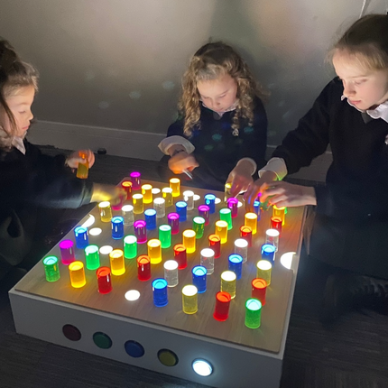 TABLE TOP PANEL WITH COLOURED RODS - SENsory Toys4U