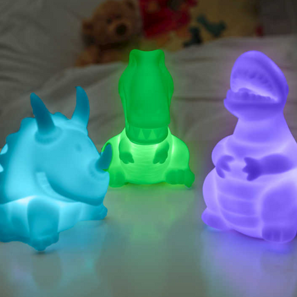 LUMEZ COLOUR CHANGING DINOSAUR NIGHT LIGHTS - SENsory Toys4U