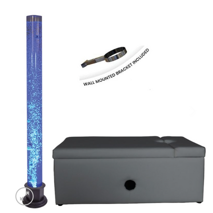 Bubble Tube Kit (Incl. Large Tube, Grey Padded Surround & Bracket) - SENsory Toys4U